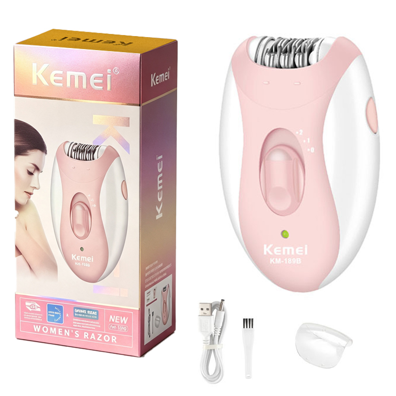 Epilator Wireless - Kemei 여성용 전기 제모기, 충전식 얼굴